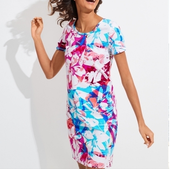 T by Talbots UPF 50+ Beach/Resort/Pool Cover-up Dress size Small/Medium - Picture 1 of 6